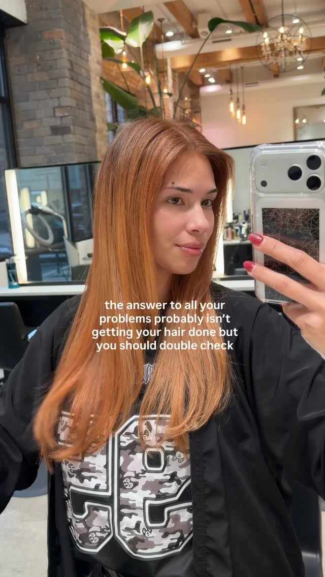 We double checked, it actually is 👀

Color by @heavenleighhhair 🧡

#chicagohairstylist #chicagohairsalon